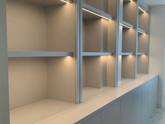 Bespoke Illuminated Bookcase Units