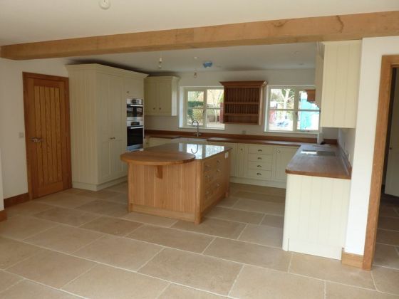 Shaker Kitchen with Oak Island, Oxfordshire
